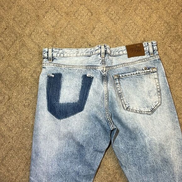 PRPS El Camino Boyfriend Taper Jeans w/ pearl detail size 29 - Picture 9 of 13